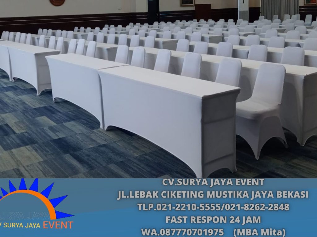 Sewa Meja Ibm Taplak Putih Ketat Jakarta (0877-7070-1975)