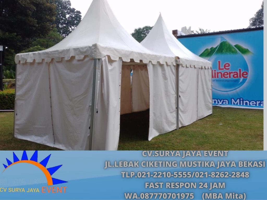 Rental Sarnafil Tent Atau Tenda Kerucut Putih Bogor