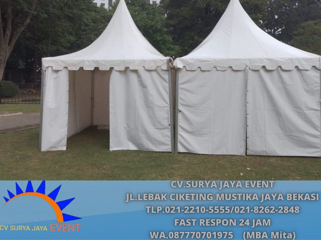 Rental Sarnafil Tent Atau Tenda Kerucut Putih Bogor