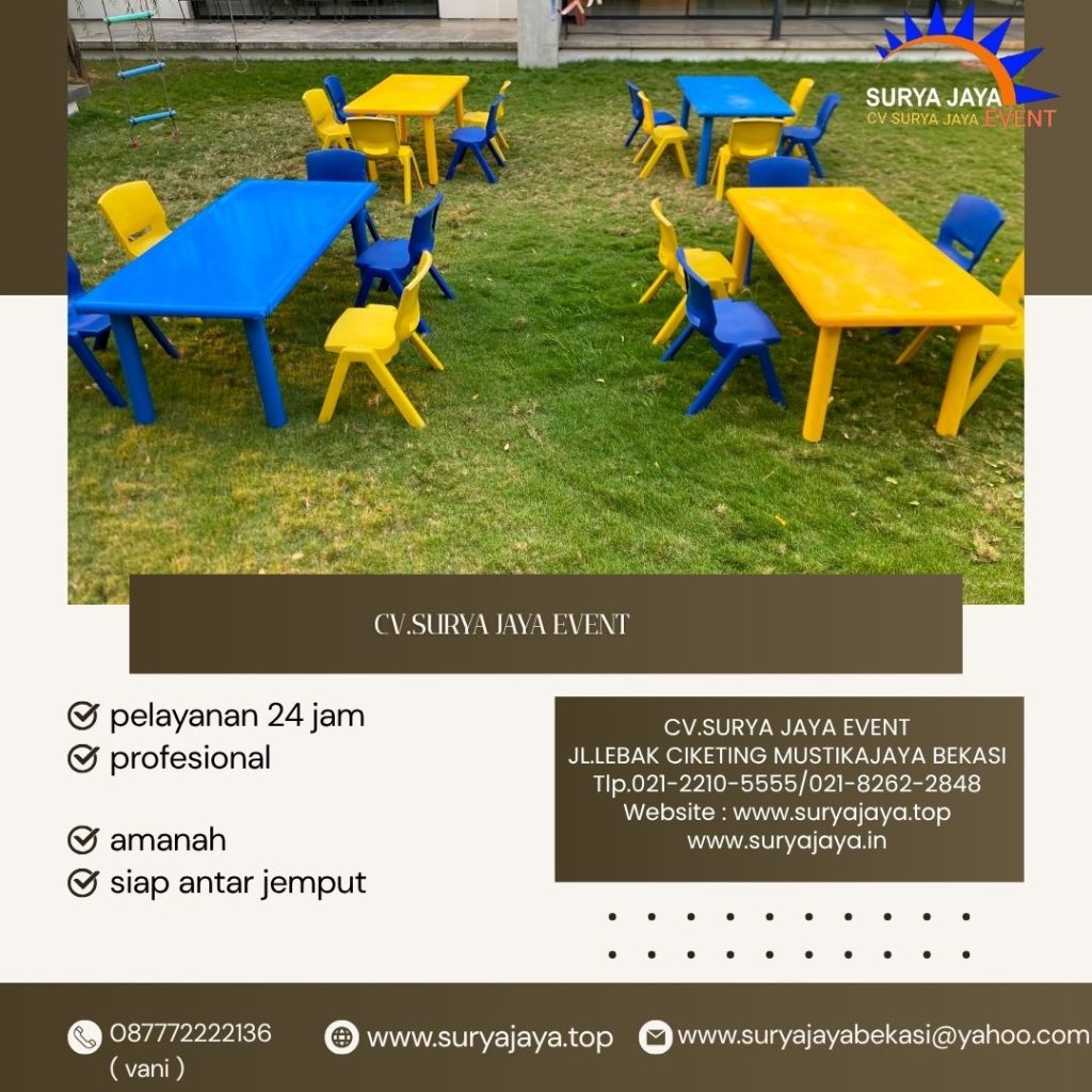 Sewa Bangku,Meja Anak Warna-Warni Jakarta