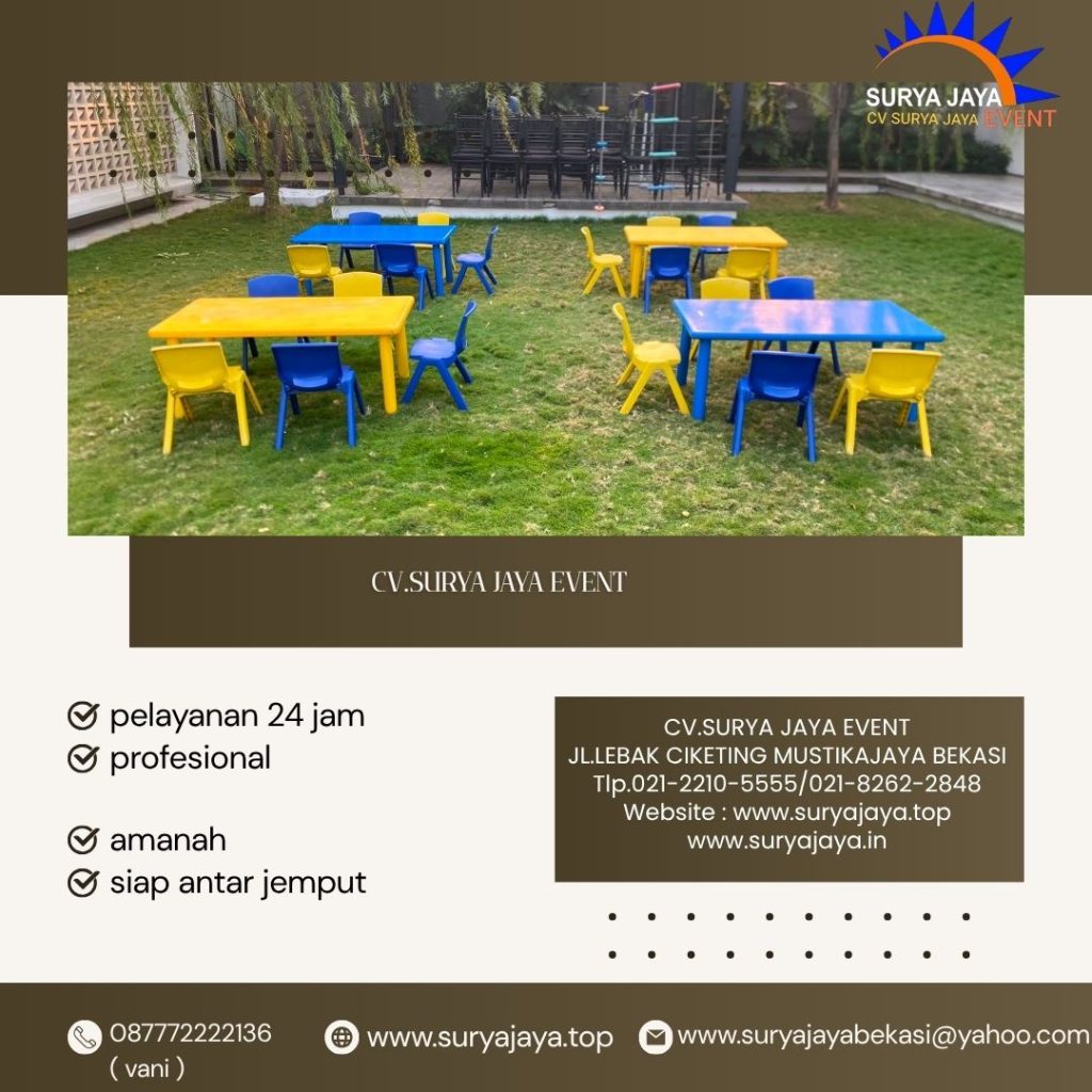Sewa Bangku,Meja Anak Warna-Warni Jakarta