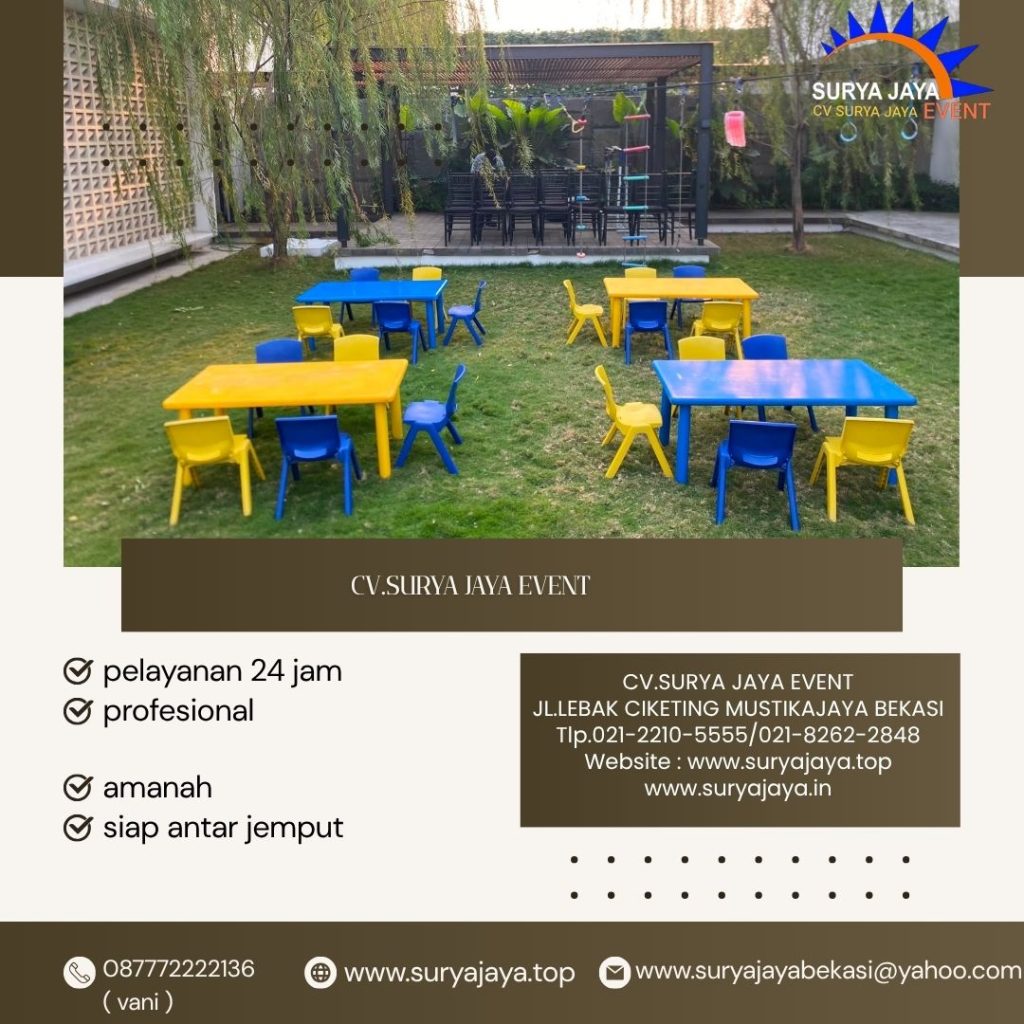 Sewa Bangku,Meja Anak Warna-Warni Jakarta