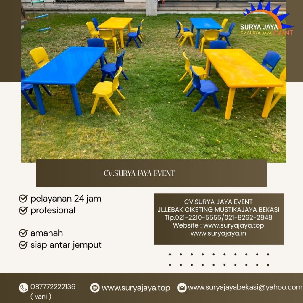 Sewa Bangku,Meja Anak Warna-Warni Jakarta
