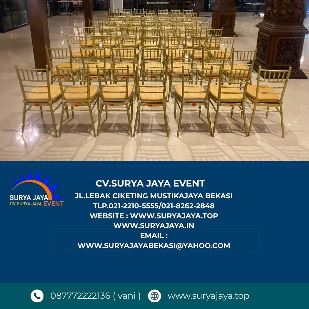 Sewa Kursi Tiffany Gold Event Dewandaru Jakarta Selatan