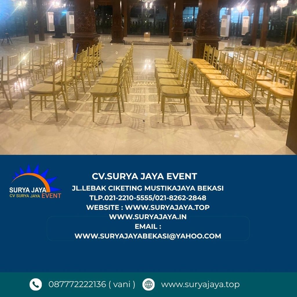 Sewa Kursi Tiffany Gold Event Dewandaru Jakarta Selatan