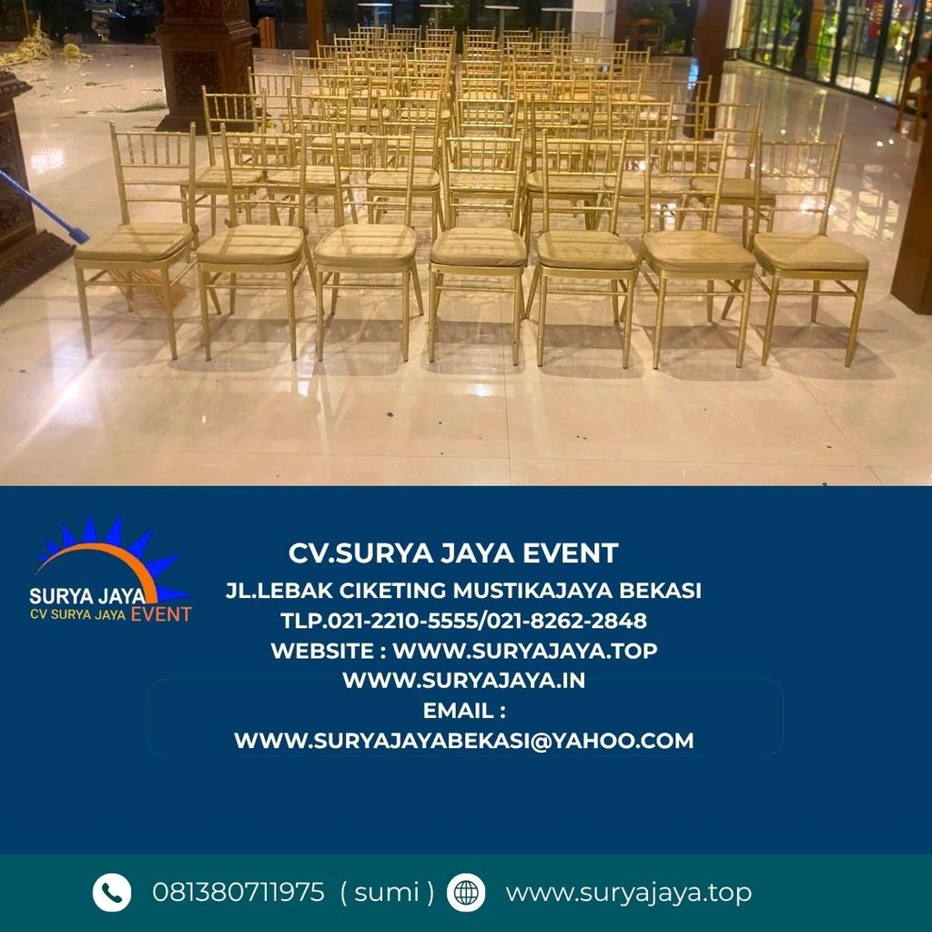 Sewa Kursi Tiffany Gold Event Dewandaru Jakarta Selatan