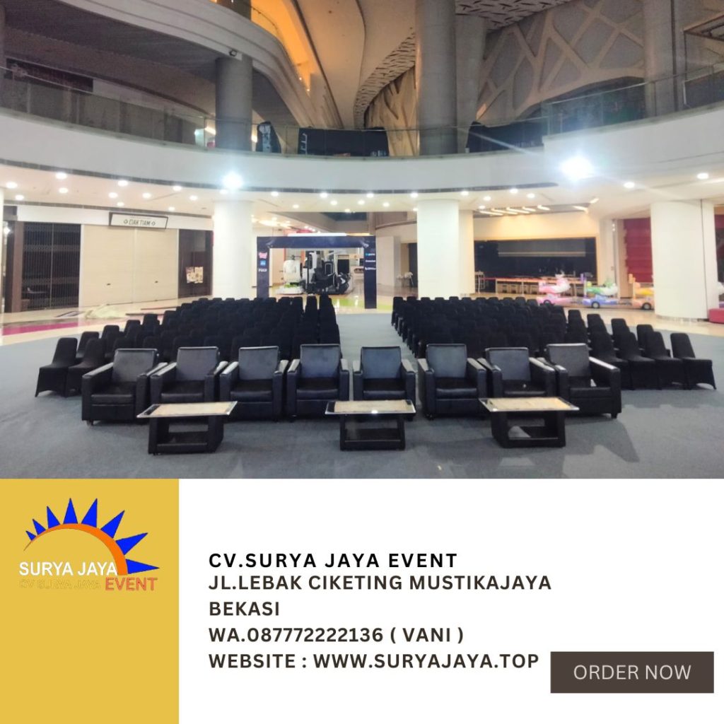 Sewa Sofa Hitam Type Single,Meja Kaca VIP Kuningan Jaksel