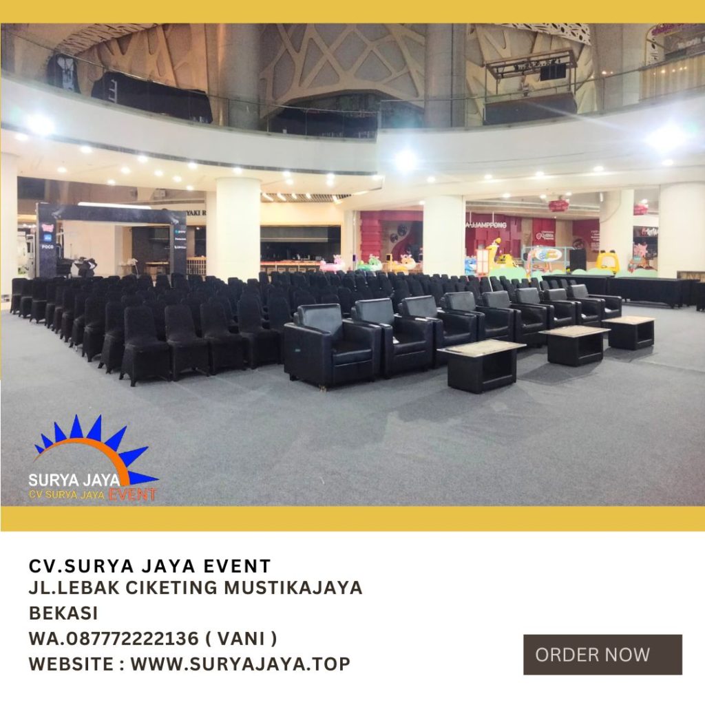 Sewa Sofa Single Hitam,Kursi,Meja Kaca VIP Lotte Mall Kuningan