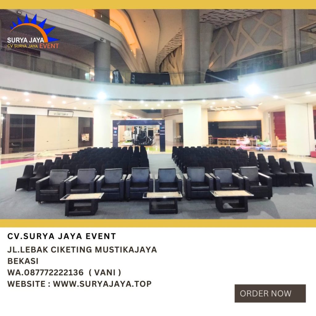 Sewa Sofa Single Hitam,Kursi,Meja Kaca VIP Lotte Mall Kuningan