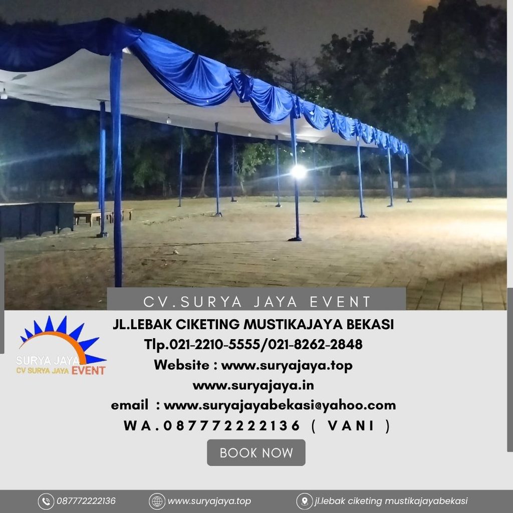 Sewa Tenda Plafon Poni Biru,Tenda Kerucut Cikarang 0877-7222-2136
