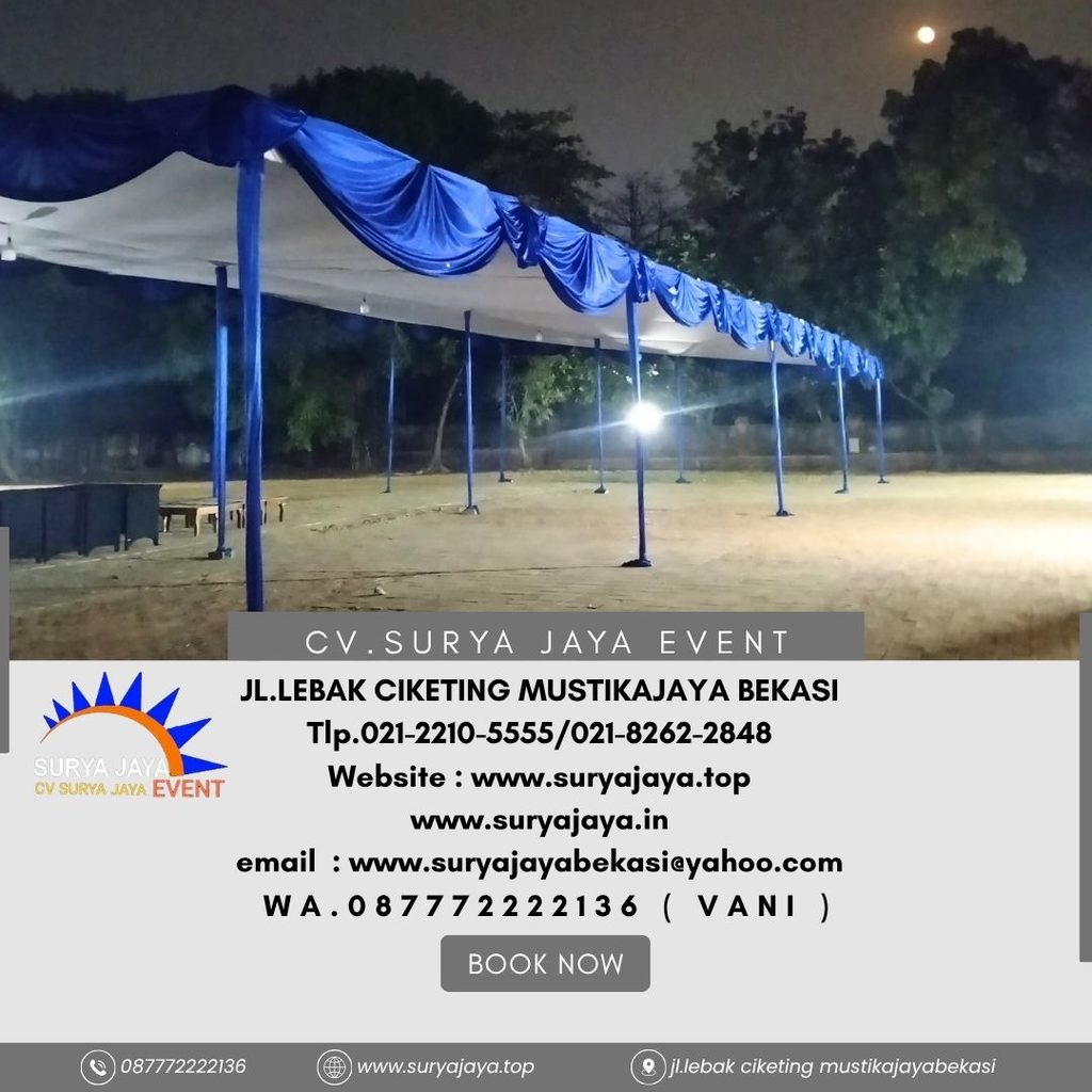 Sewa Tenda Plafon Poni Biru,Tenda Kerucut Cikarang 0877-7222-2136