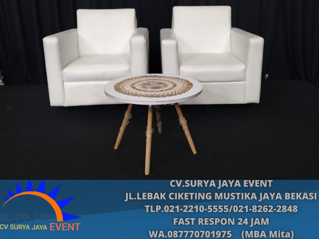 Rental Sofa Single Putih,Meja Dirmy Jakarta