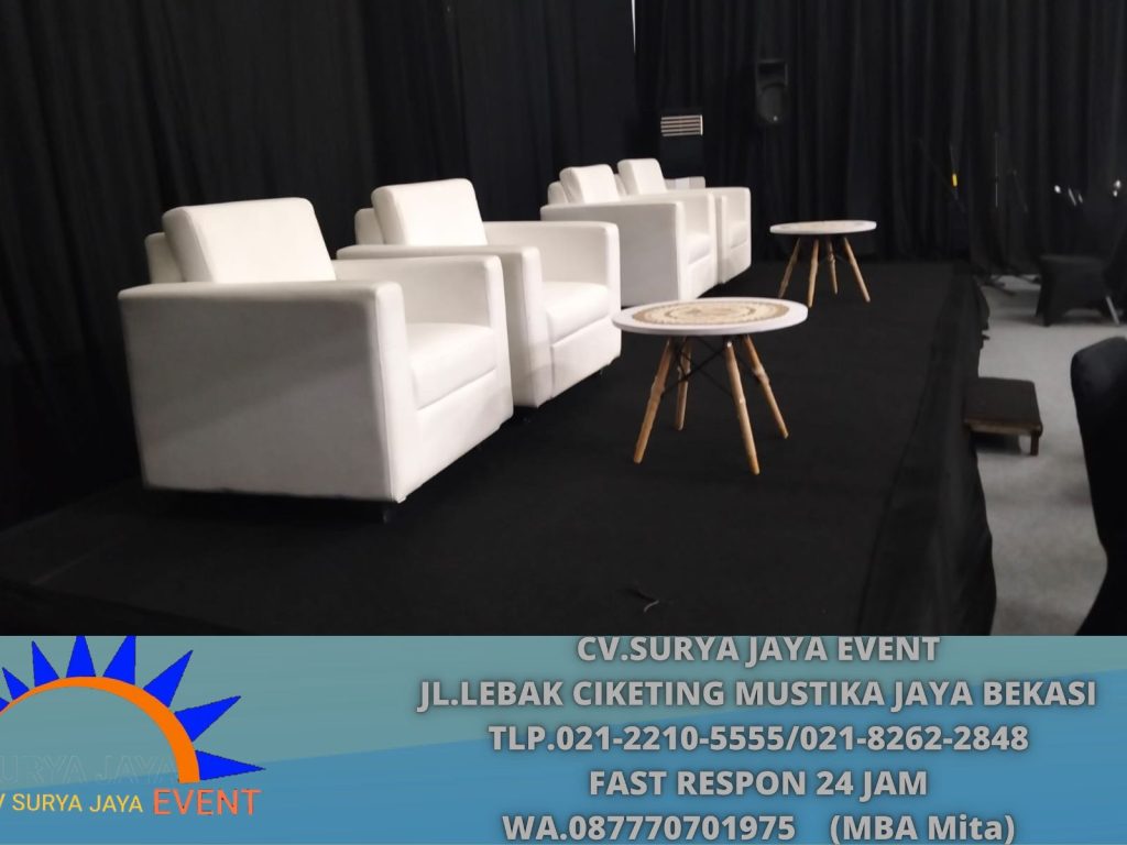 Rental Sofa Single Putih,Meja Dirmy Jakarta