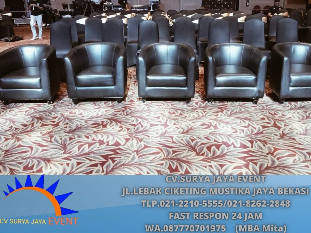 Sewa Sofa Oval Set Meja VIP Wallet Musium Market Sentul