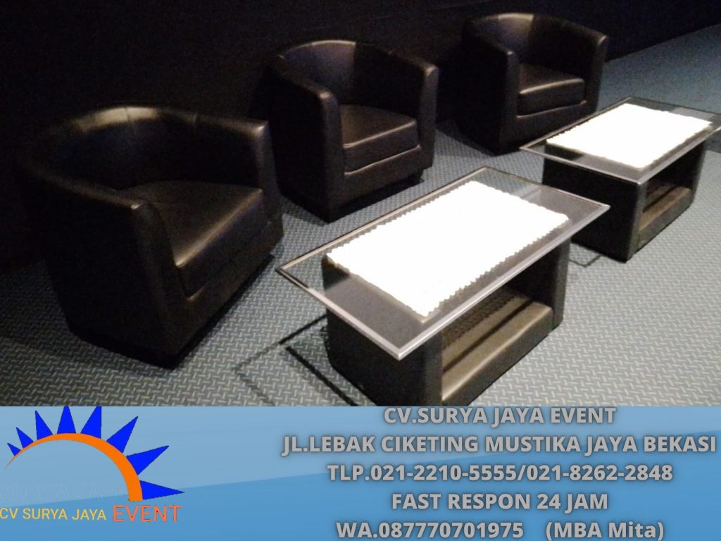 Sewa Sofa Oval Set Meja VIP Wallet Musium Market Sentul
