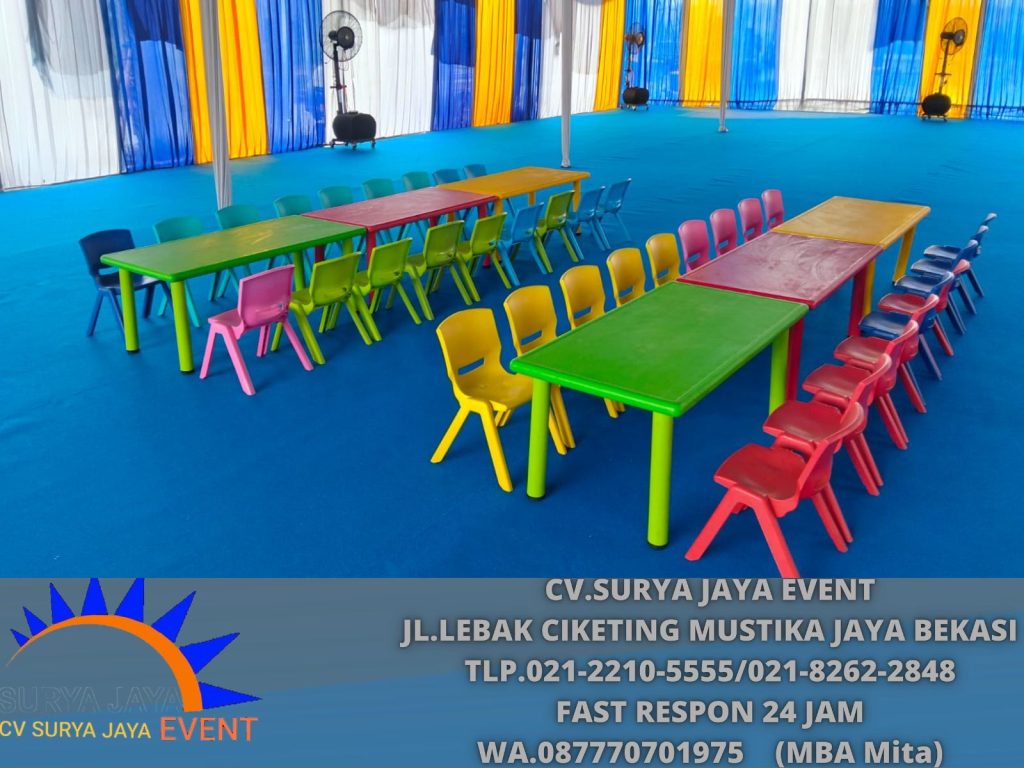Sewa Kursi Anak Warna-Warni bahan Plastik Jaktim (0877-7070-1975)