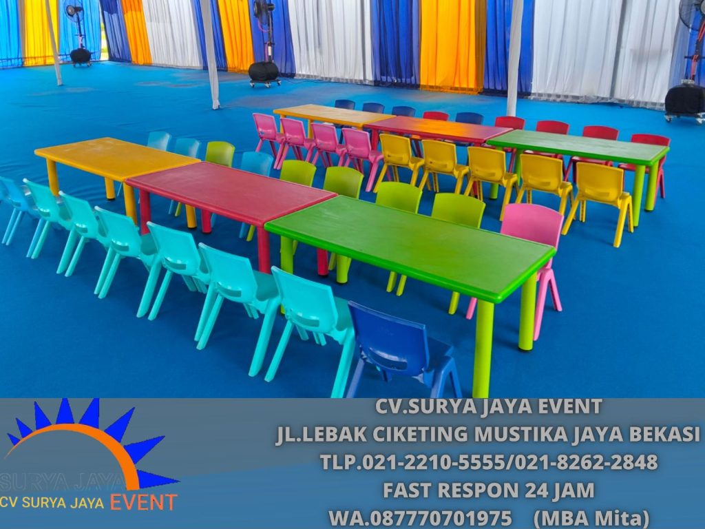 Sewa Kursi Anak Warna-Warni bahan Plastik Jaktim (0877-7070-1975)
