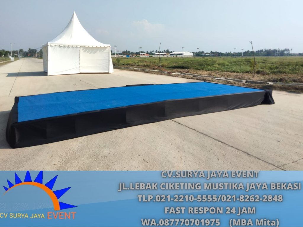 Sewa Panggung Poni Hitam Karpet Biru Depok (0877-7070-1975)