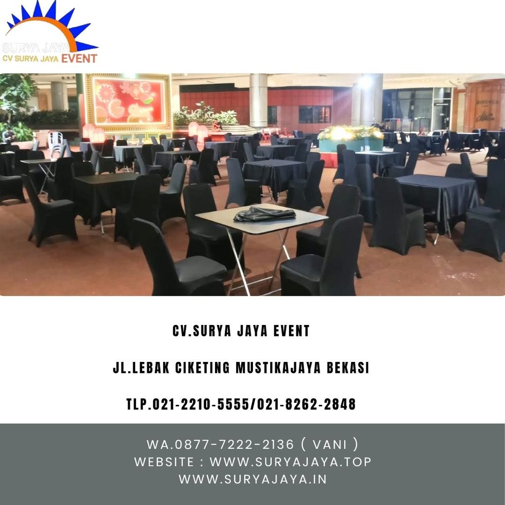 Sewa Kursi Susun Cover Hitam PIK2 (087772222136)