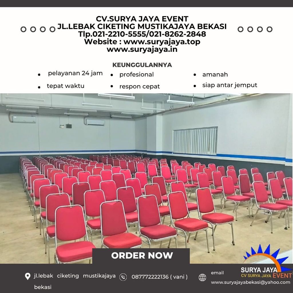 Sewa Kursi Susun Polos Jakarta (087772222136)