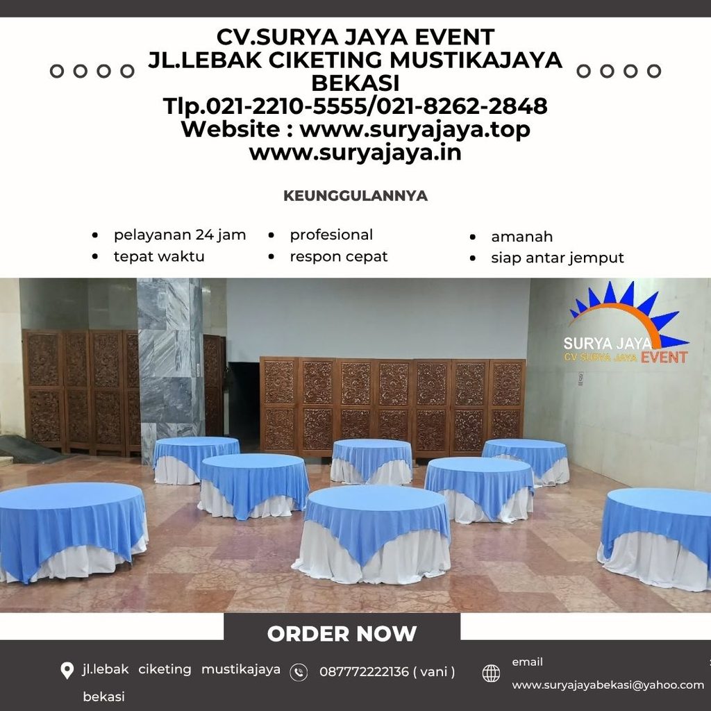 Sewa Meja Bulat Jakarta (087772222136)
