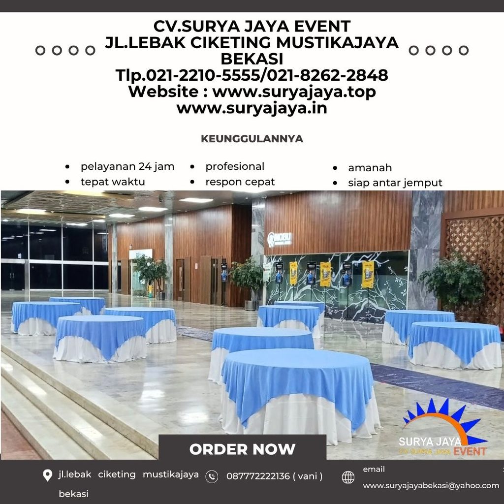 Sewa Meja Bulat Jakarta (087772222136)