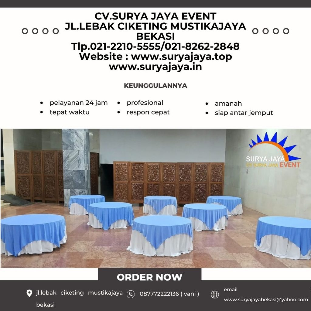 Sewa Meja Bulat Jakarta (087772222136)