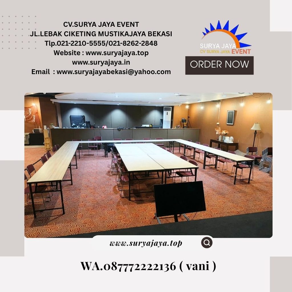 Sewa Meja HPL Ukuran 120x60cm Kuningan Jaksel
