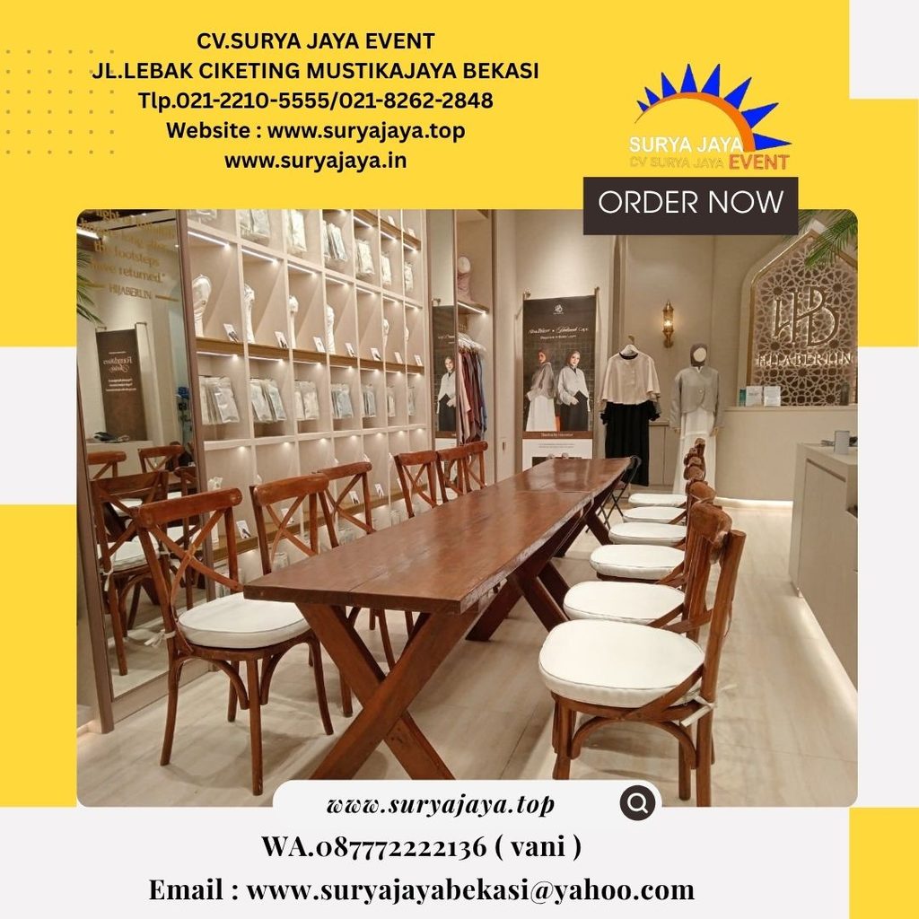Sewa Meja taman Set Kursi Cross Back Jaksel (087772222136)