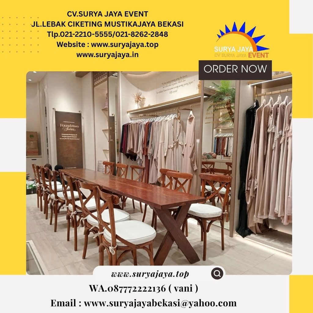 Sewa Meja taman Set Kursi Cross Back Jaksel (087772222136)