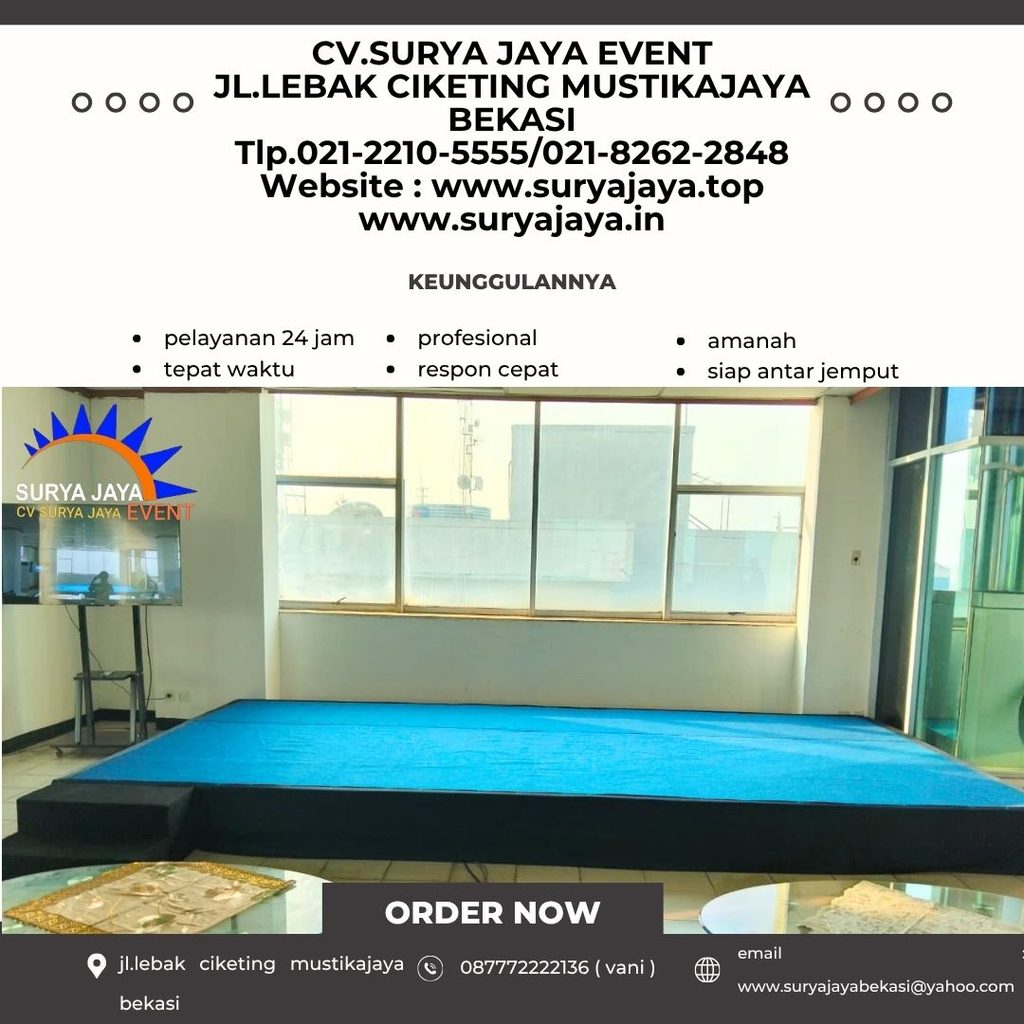Sewa Panggung Poni Hitam Karpet Biru Depok (087772222136)