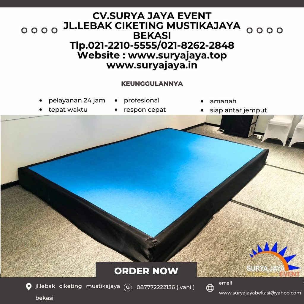 Sewa Panggung Poni Hitam Karpet Biru Depok (087772222136)