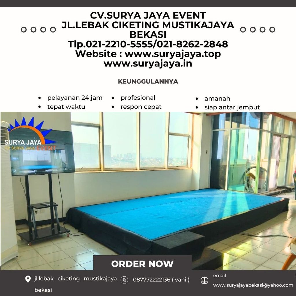 Sewa Panggung Poni Hitam Karpet Biru Depok (087772222136)