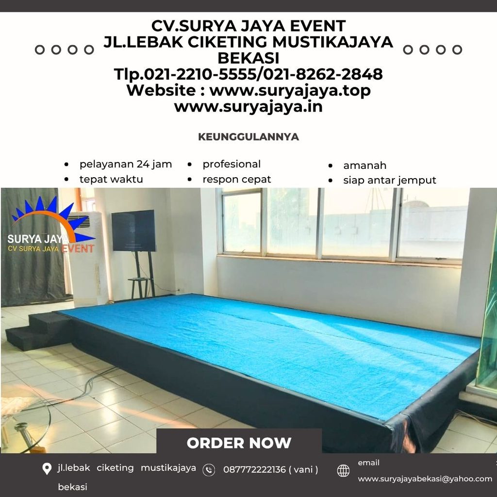 Sewa Panggung Poni Hitam Karpet Biru Depok (087772222136)