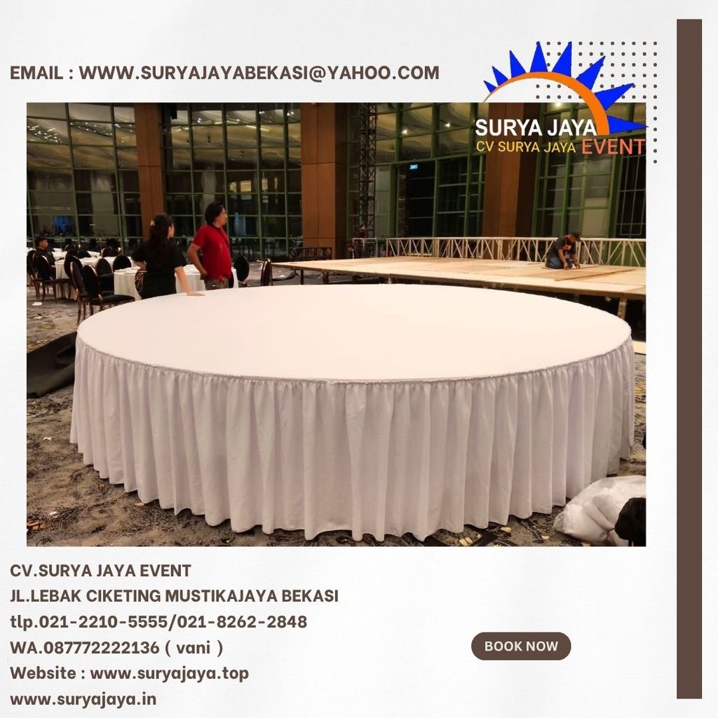 Sewa Round Table diameter 400cm Bogor (087772222136)