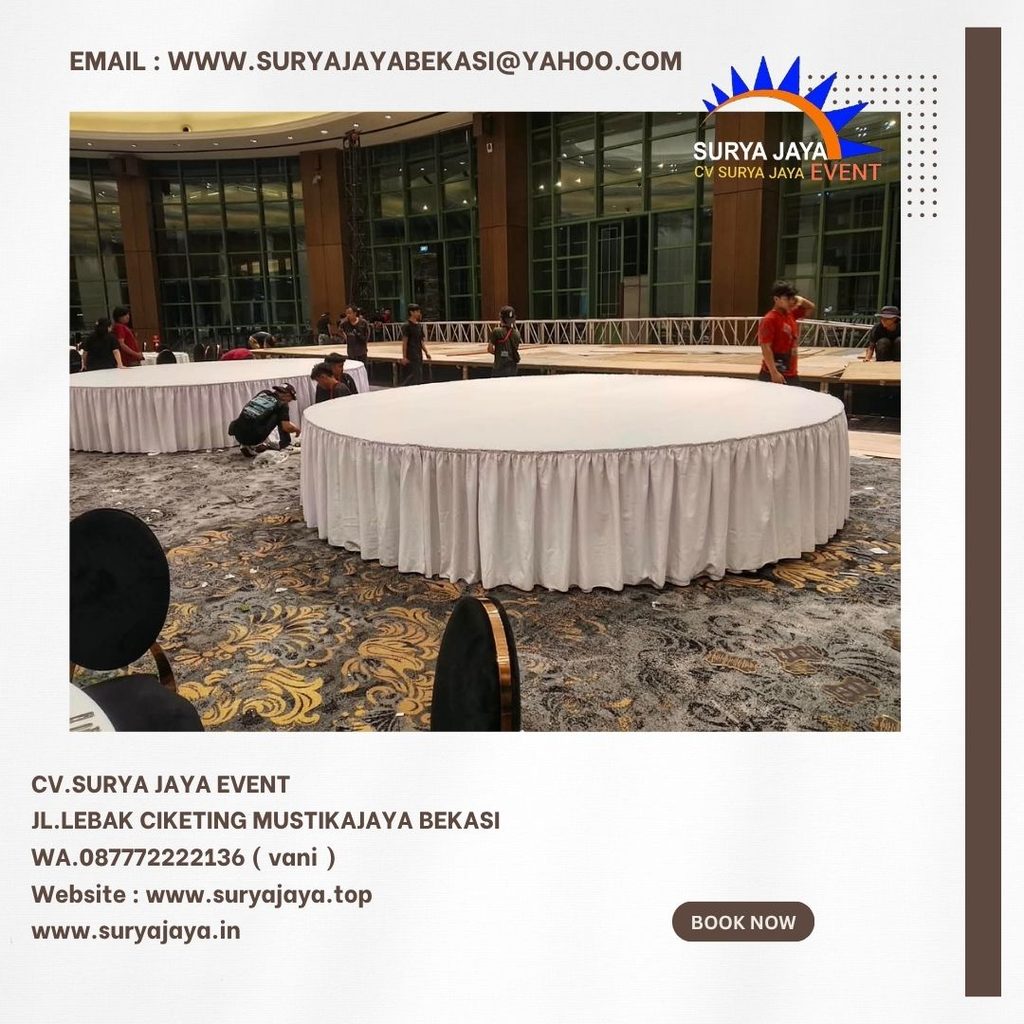 Sewa Round Table diameter 400cm Bogor (087772222136)