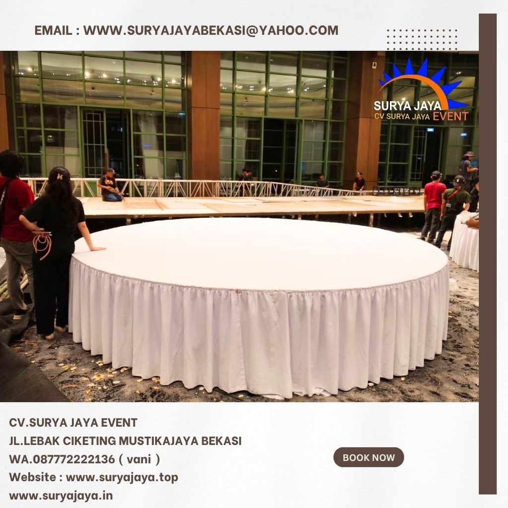 Sewa Round Table diameter 400cm Bogor (087772222136)