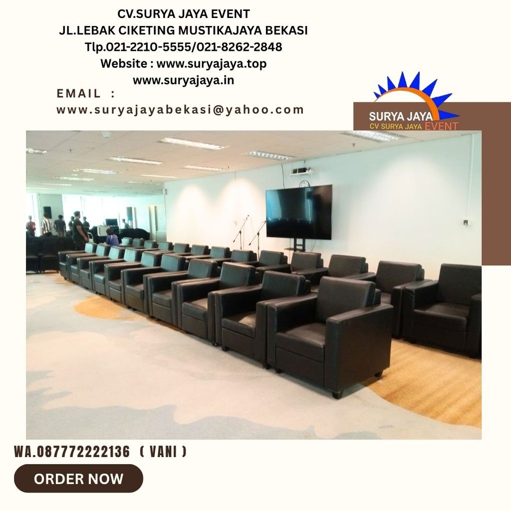 Sewa Sofa Hitam Single,Meja VIP Kaca Jakarta (087772222136)