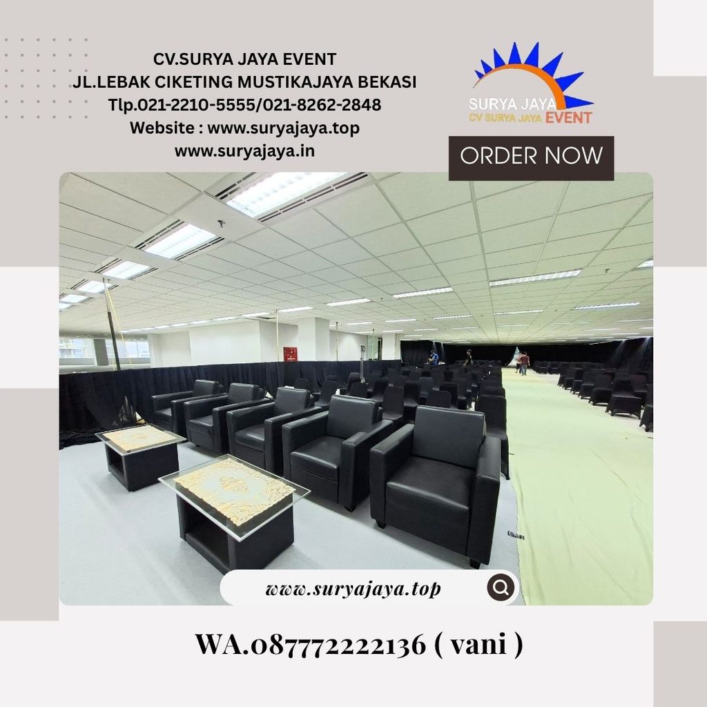 Sewa Sofa Hitam Single,Meja VIP Kaca Jakarta (087772222136)