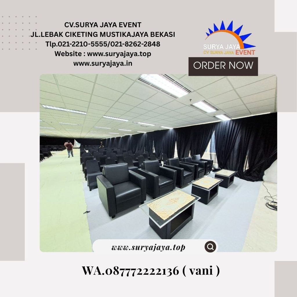 Sewa Sofa Hitam Single,Meja VIP Kaca Jakarta (087772222136)