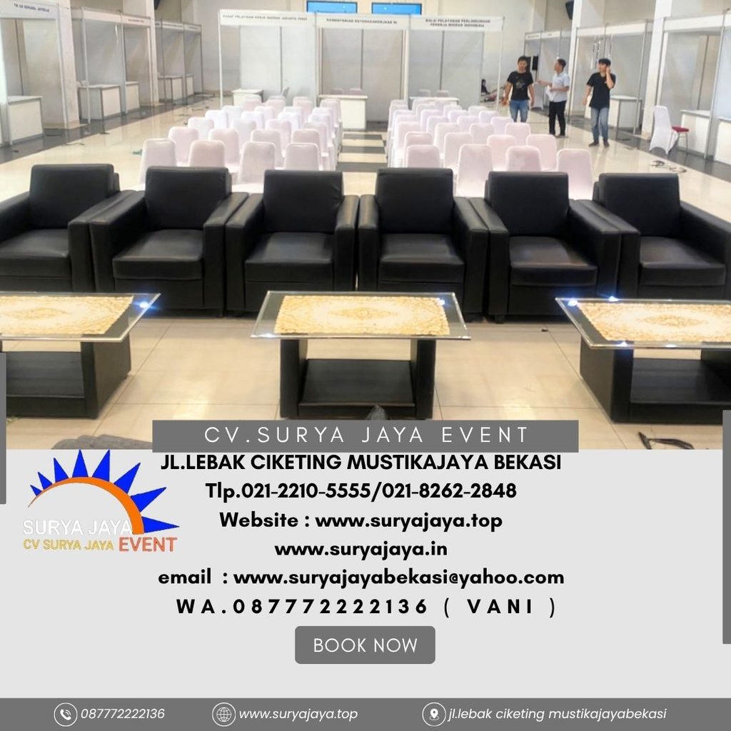 Sewa Sofa Hitam,Tiang bendera Pataka,Kursi Futura Daan Mogot (087772222136)