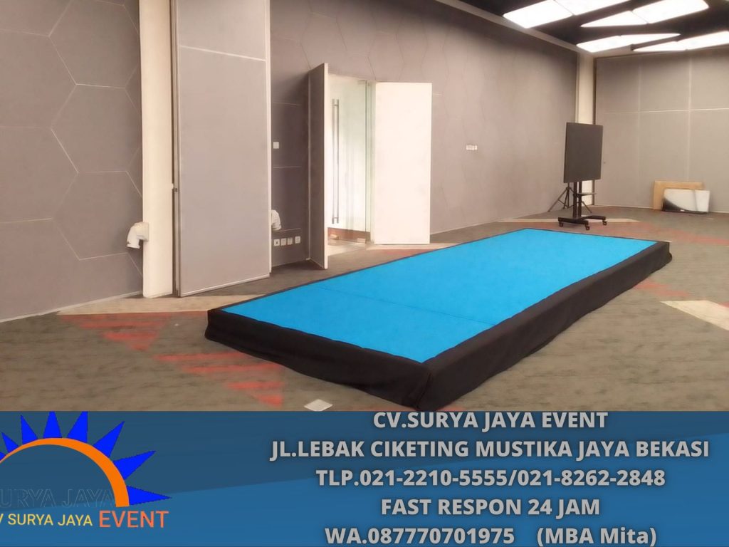 Sewa Panggung Poni Hitam Karpet Biru Depok (0877-7070-1975)