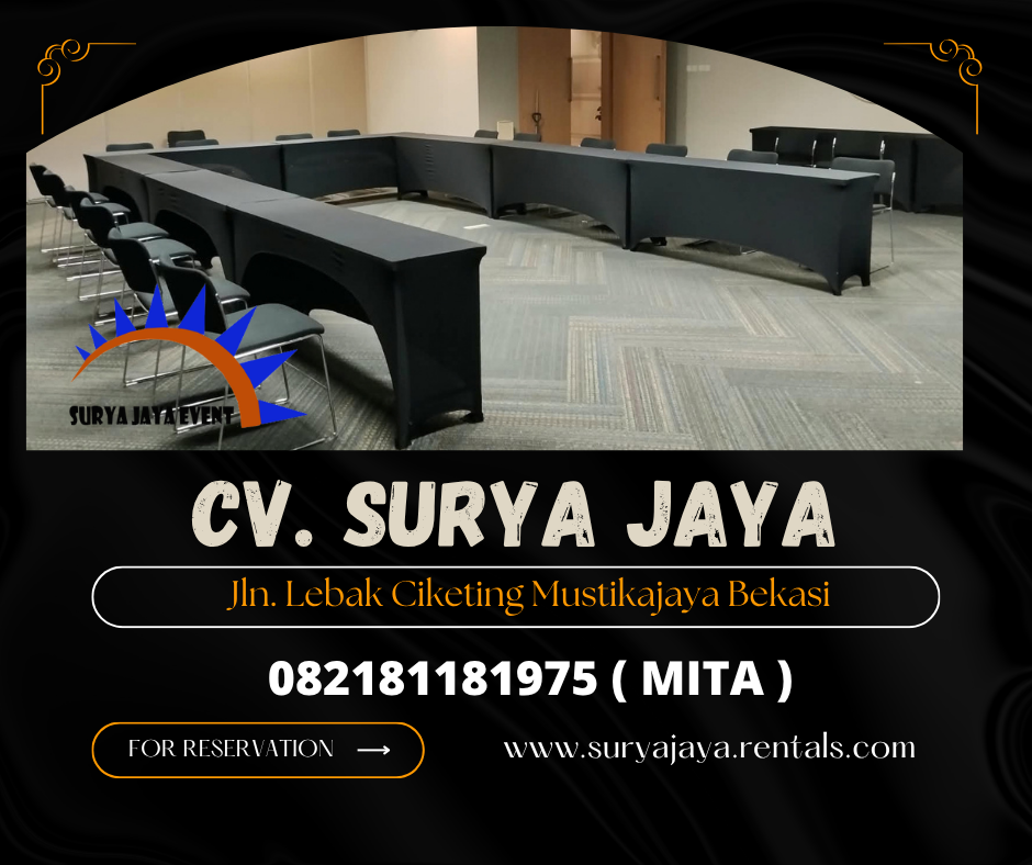MENYEWAKAN MEJA IBM COVER KETAT HITAM DI JAKARTA