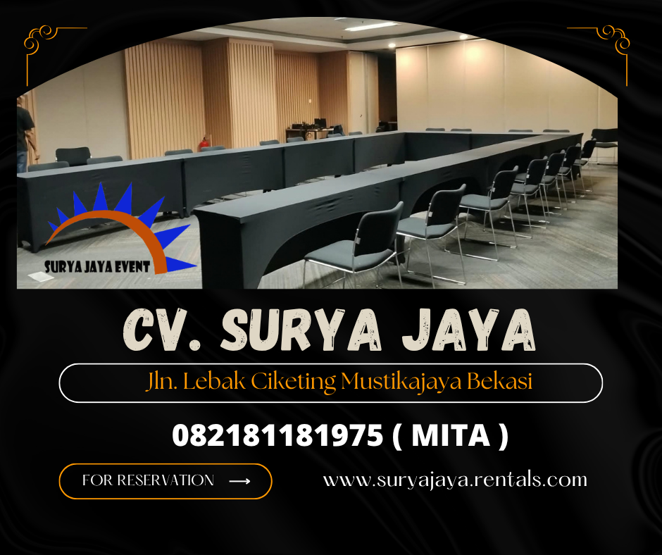 MENYEWAKAN MEJA IBM COVER KETAT HITAM DI JAKARTA