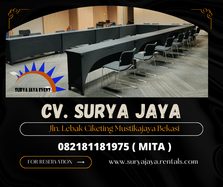 MENYEWAKAN MEJA IBM COVER KETAT HITAM DI JAKARTA