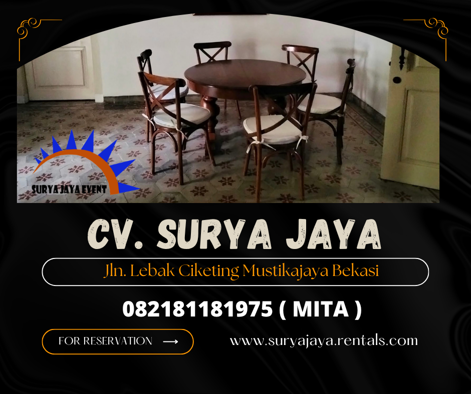 Rental Cross Back Chairs,Round Table Jakarta (082181181975)