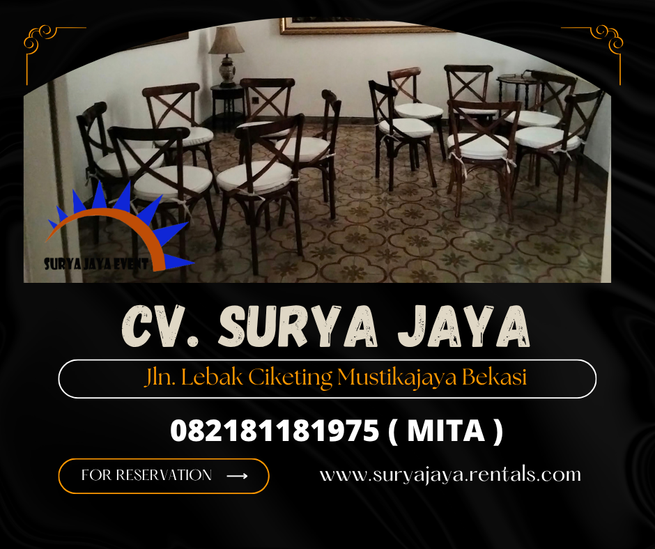 Rental Cross Back Chairs,Round Table Jakarta (082181181975)