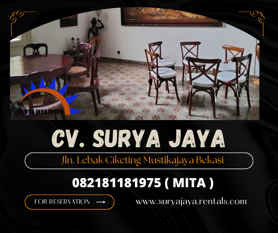 Rental Cross Back Chairs,Round Table Jakarta (082181181975)