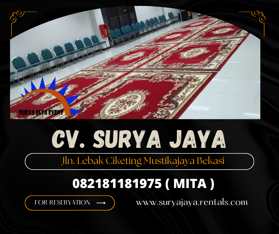 Rental Karpet Permadani Tebal Warna Merah Jaksel (082181181975)