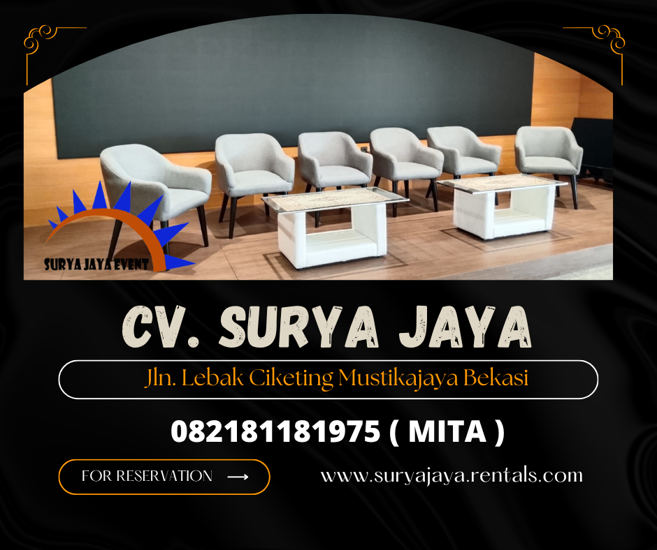 Rental Sofa Studio Set Meja KACA VIP Jakarta (082181181975)